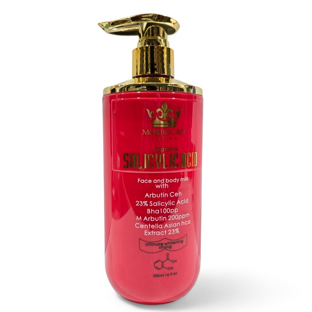 Moroccan Argan 23% Salicylic Acid WHITENING Face & Body Milk 16.9oz AUTHENTIC!!!
